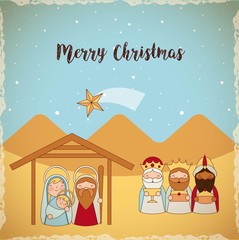 Naklejka premium manger epiphany christmas