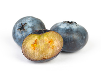 Blueberries isolated on white background