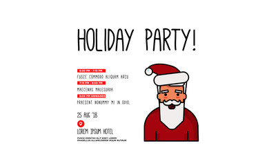 Santa Claus Invitation Template With Agenda Venue and Date Details