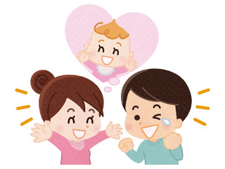 妊娠を喜ぶ夫婦