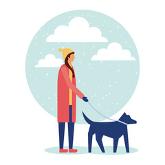 happy winter people vacation