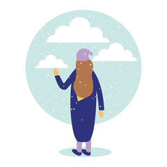 happy winter people vacation