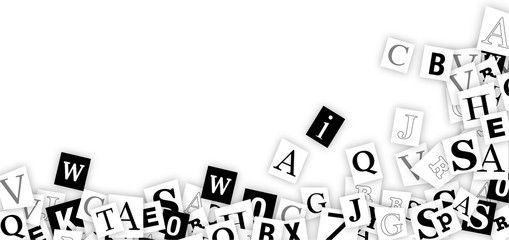 lettere, scrivere, collage, pezzetti, pezzi