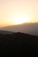 Espectacular vista de Sierra Nevada al atardecer