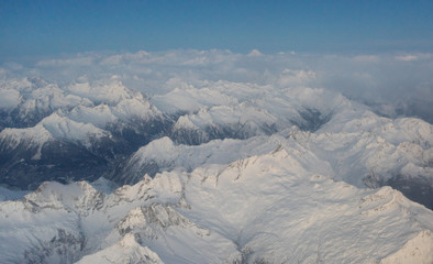Obraz premium Swiss Alps Covered in Snow