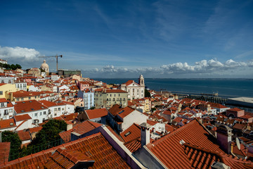 Naklejka na ściany i meble aerial view of Lisbon