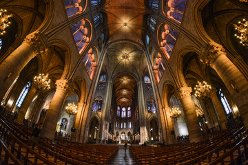 Interior of Notre-Dame de Paris