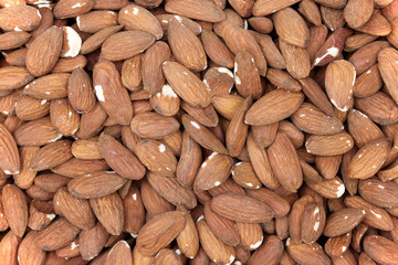 Raw almonds as background/texture
