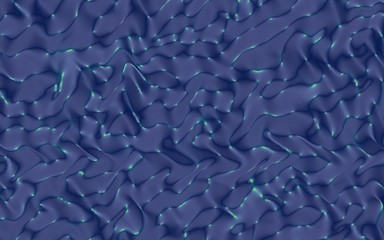 Obraz premium Graphic illustration - liquid pattern dark blue color. Modern abstract background. Design wallpaper. 3D illustration