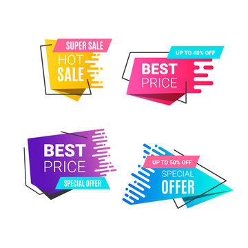 Collection of modern speed sale banner template. 