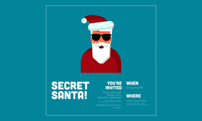 Secret Santa Invitation Template With Agenda Venue and Date Details