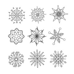 hand drawn illustration of Snowflake