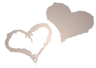 Zwei silberne Herzen