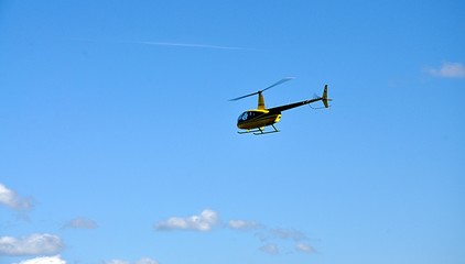 Fototapeta na wymiar modern helicopters and sky