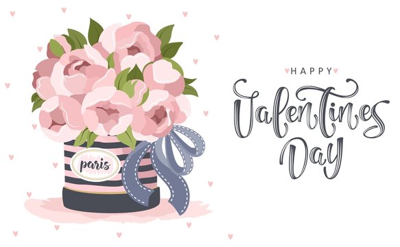 Valentine's day gift or greeting cards, simple flat style with romantic elements. Vector illustration
