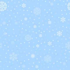Naklejka na ściany i meble vector winter snow light seamless pattern