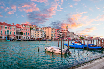 Fototapeta na wymiar Venice cityscape view on San Marco square and Grand canal, Venice, Veneto, Italy.