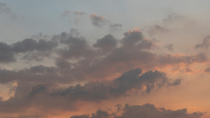 White and gold cloud on the sky.