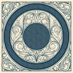 Vintage decorative ornate card