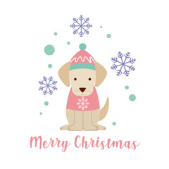 dog merry christmas card