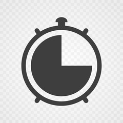 Timer icon on transparent background. Vector illustration