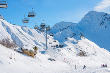 mountain ski resort peak 2200 in Caucasus mountain