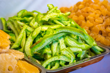Various Colorful Gummi Candy Sweets at Market