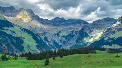 Fototapeta na wymiar Stunning Landscape With Mountain View Background