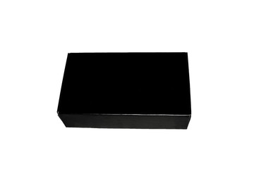 Black box isolated on white background for design