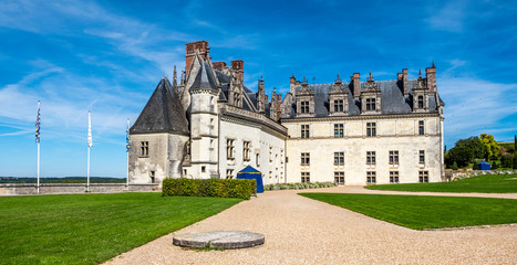 Fototapeta na wymiar Chateau Amboise at sunny day. Loire valley, France.