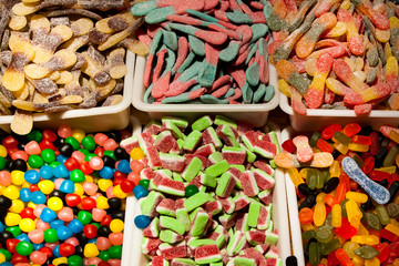 candy assortment on a market
