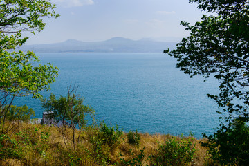 Fototapeta na wymiar Beautiful view of Lake Sevan, Armenia