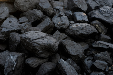 heap of black mine coal