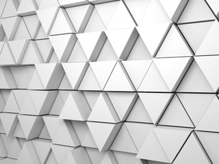 3d regular extruded triangles pattern on wall
