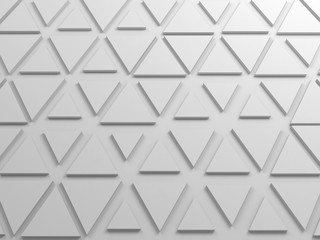 Triangles pattern, 3d render illustration