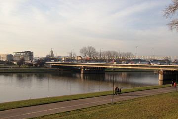 Obraz premium Bridge over Vistula river, Krakow