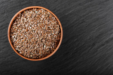 flax seeds in a plate