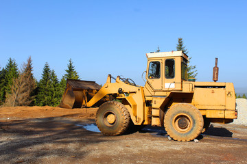 bulldozer at construction site
