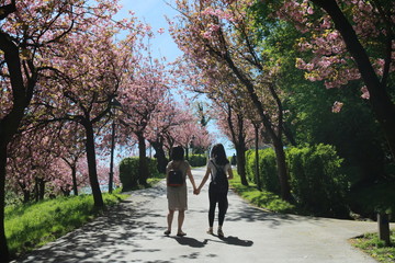 Obraz premium mom and daughter