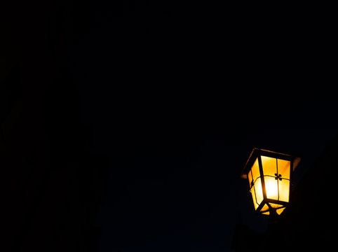 Retor lamp in the drakness