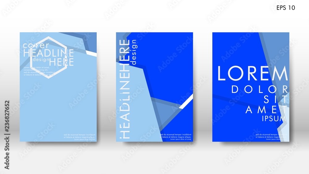 Sticker abstract cover with hexagon elements. book design concept. futuristic business layout. digital poste