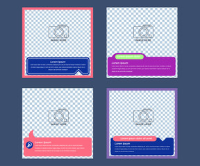 Naklejka premium Social media banner template.. Use it to advertise in social networks to promote your product