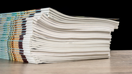 Stack of magazines