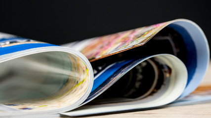 Flipping through a magazine