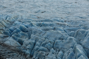 Naklejka premium Detail of blue ice of a glacier