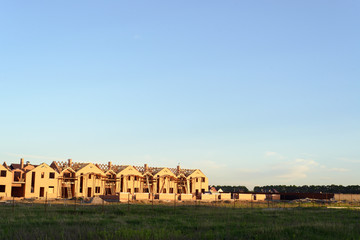 Newly built homes in a residential estate