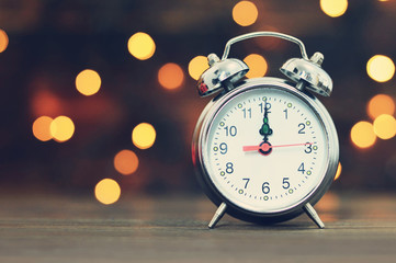 New Years countdown. Midnight clock