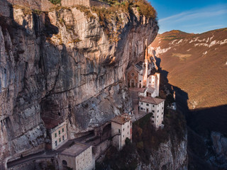 Fototapeta na wymiar View of Madonna della Corona Sanctuary, Italy