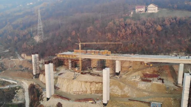 Bridge Construction on the highway in Bosnia and Herzegovina, Zenica