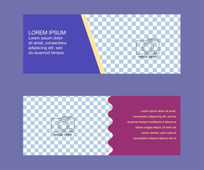 Social media banner template.. Use it to advertise in social networks to promote your product. Minimalistic abstract design